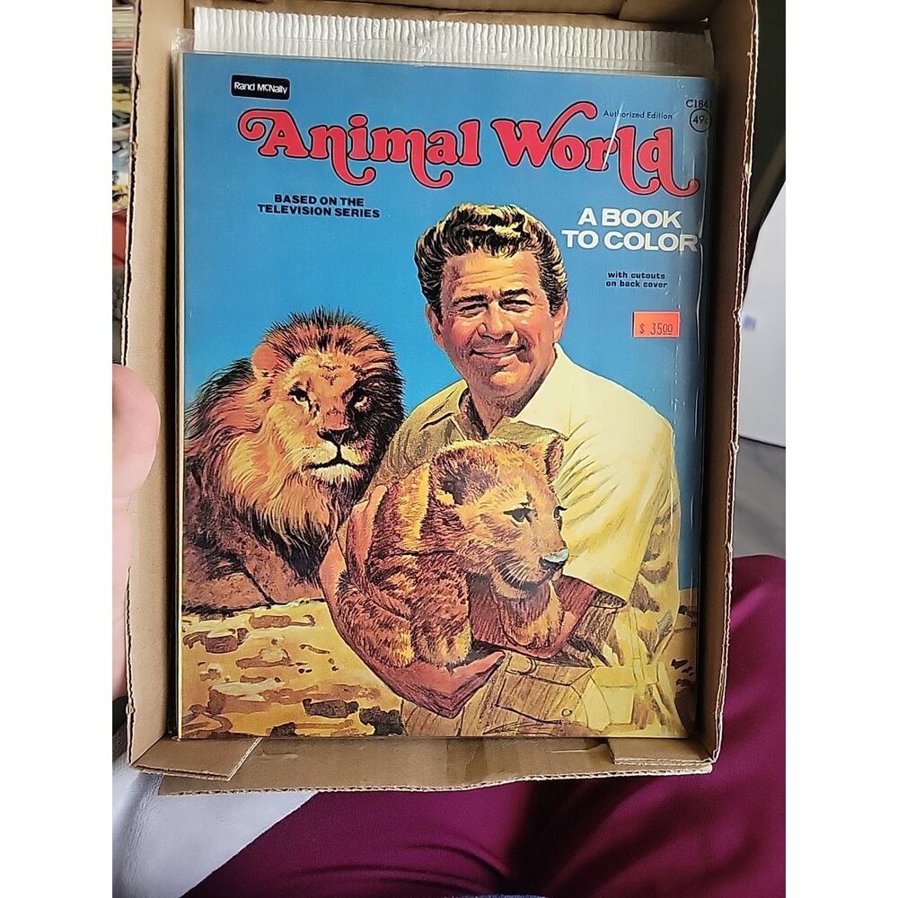 ANIMAL WORLD A BOOK TO COLOR 1977 RTV Series Coloring Bill Burrud Lions Tiger